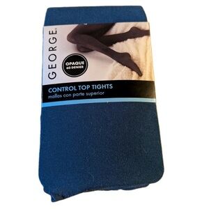 $20 George Princess Blue Opaque Control Top Tights